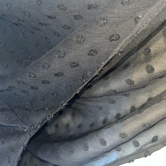 Sheer Polka Dots Ruffle Goth Keyhole Button whimsy Sleeveless Blouse Torrid - Picture 7 of 7